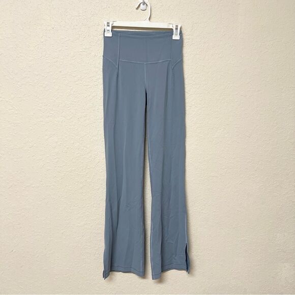 Lululemon Groove High Rise Split Hem Flare Pants Blue Size 4 Full Length - Picture 1 of 7